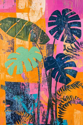 Feuilles abstraites tropicales