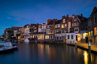 Dordrecht-Wijnhaven at night van Jan Koppelaar thumbnail