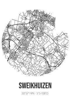 Sweikhuizen (Limburg) | Map | Black and white by Rezona