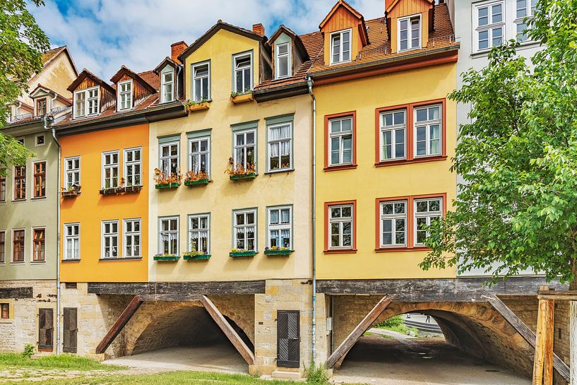The Kraemerbruecke in Erfurt, Germany by Gunter Kirsch