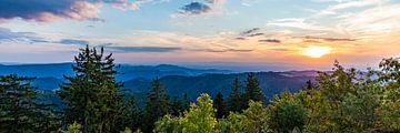 Panorama view from Schliffkopf in the Black Forest by Werner Dieterich