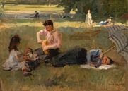 Picknick in het Bois de Boulogne, Parijs, Isaac Israëls van Meesterlijcke Meesters thumbnail