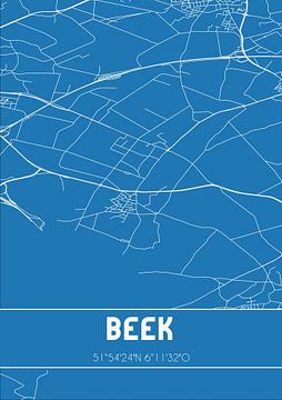 Blauwdruk | Landkaart | Beek (Gelderland) van Rezona