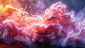 Vloeibare rook achtergrond. Roze Magenta Paarse Kleur Inkt Dynamische Beweging Achtergrond Abstract van de-nue-pic
