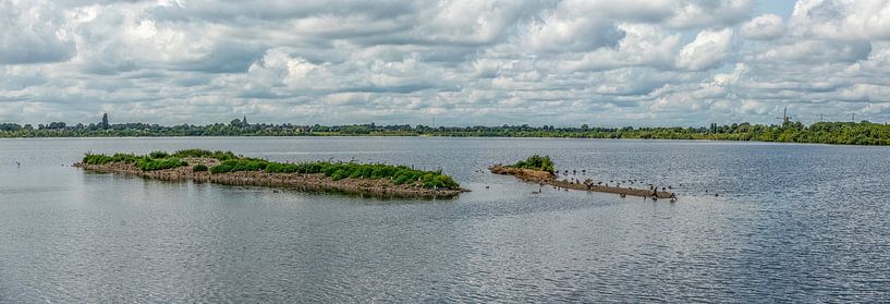 Panorama van de Molenplas bij Stevensweert van John Kreukniet