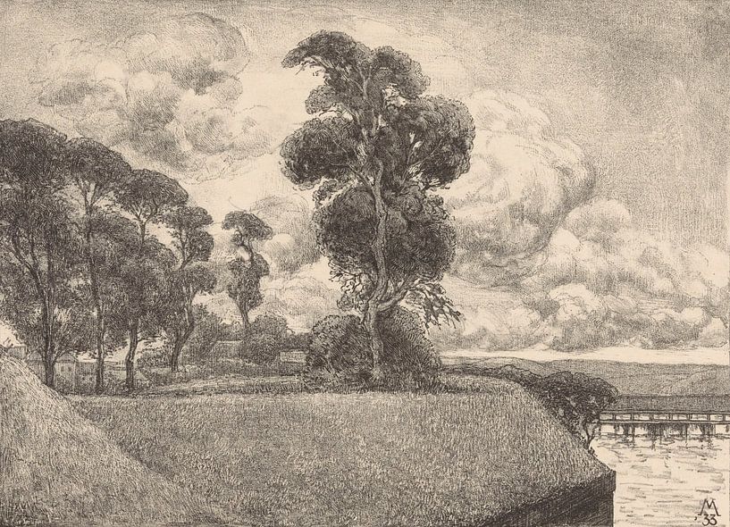 Simon Moulijn, Ansicht der Bastion Oud-Molen (hinter dem Arsenal), 1933 von Atelier Liesjes