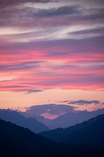 Sunset over the Mountains, Northern Italy by Imladris Images