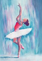 En point seul pied, Ballerina-Gemälde
