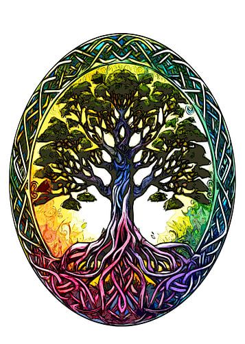 arbre de vie poster abstrait portrait