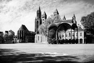 Leerer Vrijthof während des Lockdowns im Jahr 2020