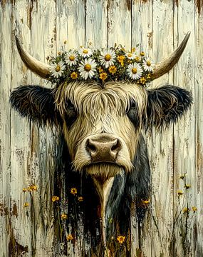 Koeienpoëzie - natuur in zachte tinten van Klaus Tesching - Art-AI