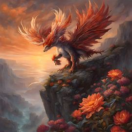 Magical Phoenix Dragon by Michiel de Ruiter
