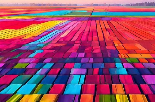 Abstract Tulip fields