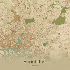 Historische Landkarte von Wandsbek, Deutschland