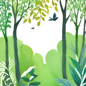 Paix du vert - Peinture de la nature