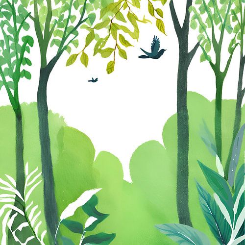 Peace of Green - Natuur Schilderij