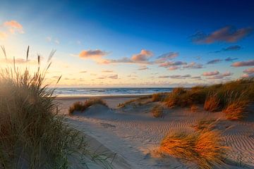 sunset behind the Dutch dunes by gaps photography