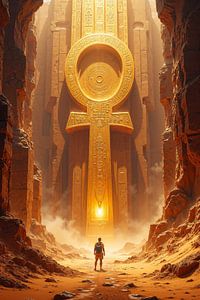 Fantasy Pharaoh Wall Art: AETERNUM – A Gigantic Ankh in an Egyptian Cave