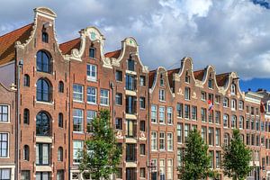 Grachtenpanden aan de Prinsengracht in Amsterdam von Dennis van de Water