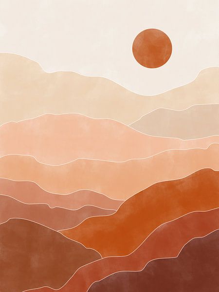 Montée du soleil du désert par Elena Ristova
