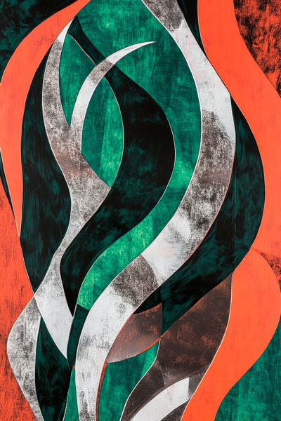 Abstrakte Wellen in lebhaften Farben von Poster Art Shop