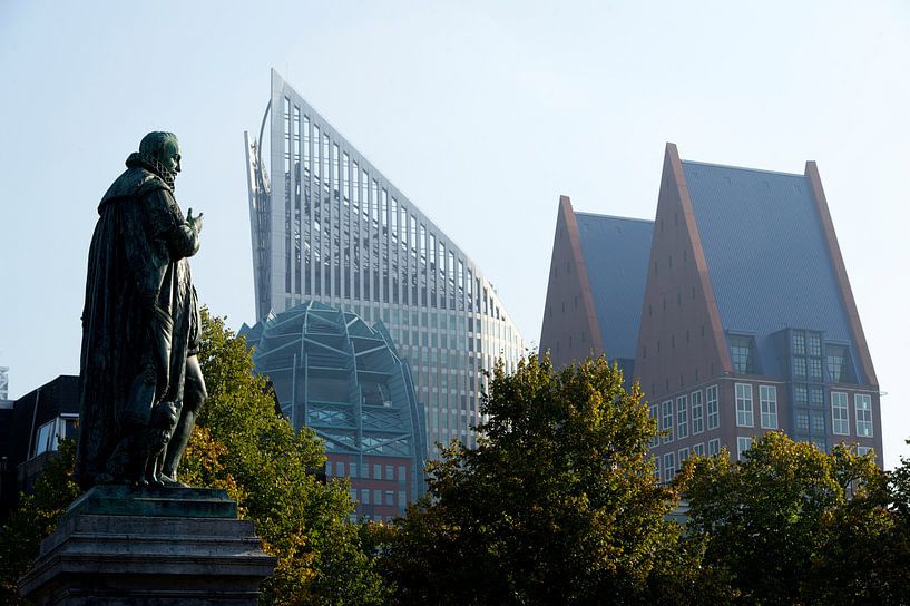 Skyline, Den Haag. Gezien vanaf het Plein van Gerrit de Heus