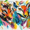3 abstracte vreemde dieren van TheXclusive Art
