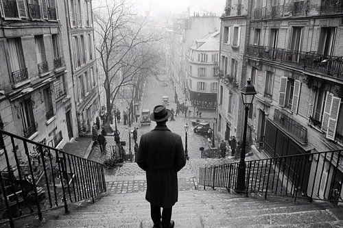 Een man verlaat Pigalle