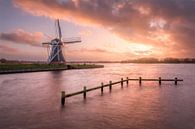 Sunset mill the Helper by Henk-Jan Hospes thumbnail