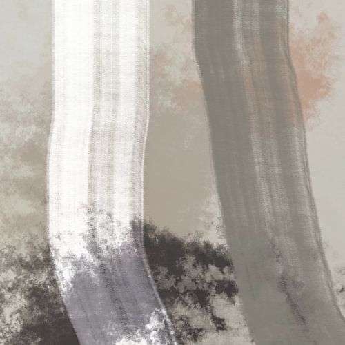 Abstract Scandinavisch minimalistisch in beige, taupe, bruin en roze