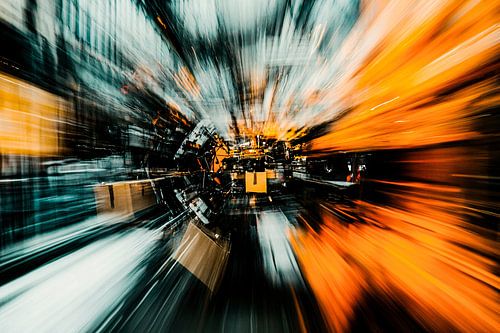 Kleurrijke abstracte kunst op doek