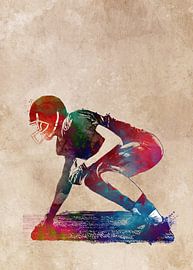 American football speler #voetbal #sport van JBJart Justyna Jaszke
