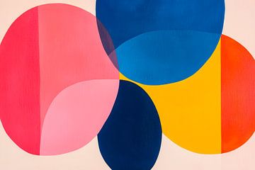 Kleurrijke geometrische vormen - Modern abstract van Poster Art Shop