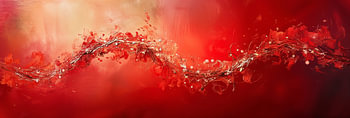 Tanzende Farben in roter Symphonie