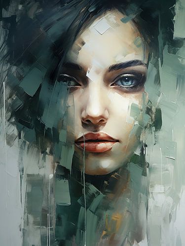 Modernes abstraktes Porträt
