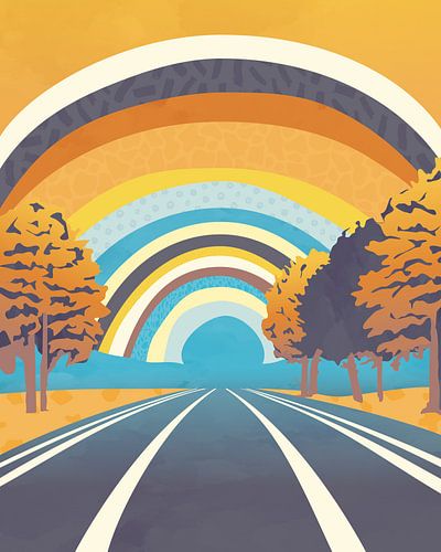 Zonsopkomst in retro style 2