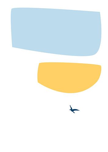Freedom - illustration graphique avec ciel, lumière, oiseau
