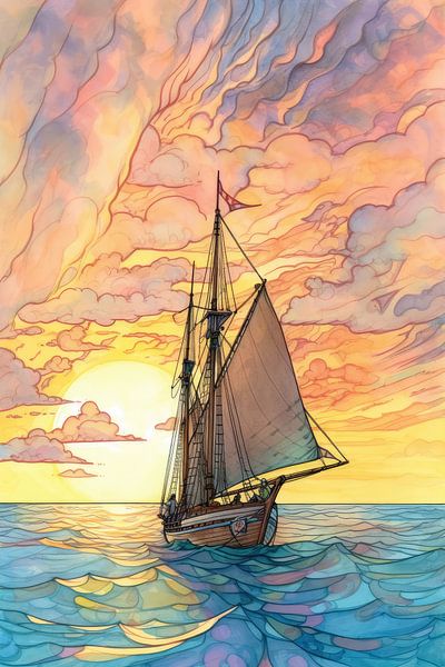 Segelboot 10 von Bert Nijholt