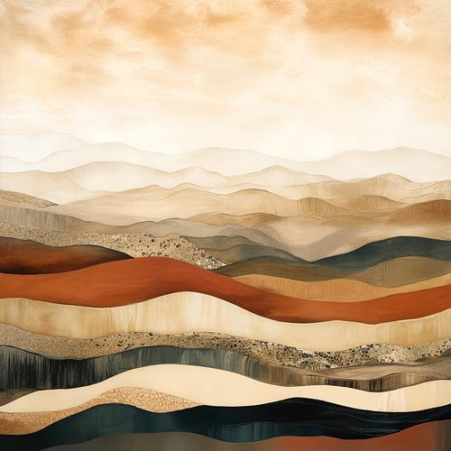 Abstrakte Landschaft - Landschaft im böhmischen Stil - Dämmerung