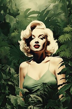 Marylin Monroe in de jungle van Vlindertuin Art