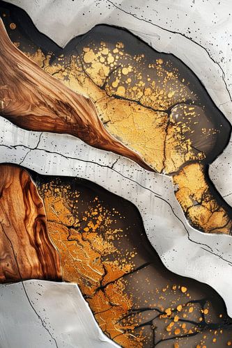 De vorm van abstractie als waardig kunstwerk voor aan de muur