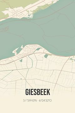 Alte Landkarte von Giesbeek (Gelderland) von Rezona