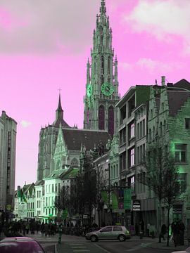 Tower in Antwerpen by Nicky`s Prints