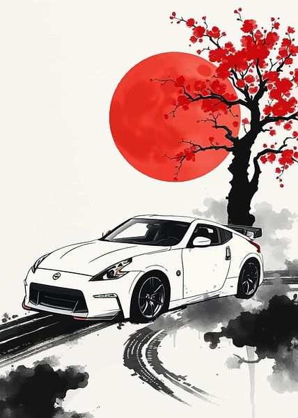 Nissan 370Z Sumi-e by MIROKKU