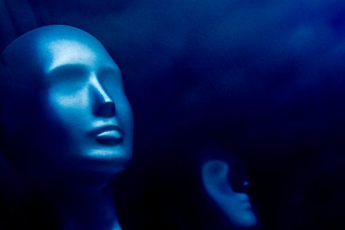 Blauwe etalagepop 2.0 