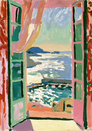 Open Window in Collioure – Mediterranean View by Niklas Maximilian