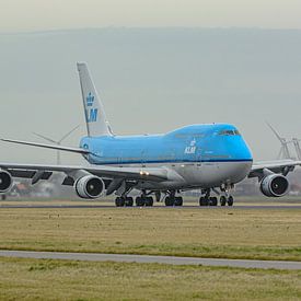 KLM Boeing 747-400M passenger and cargo aircraft. by Jaap van den Berg