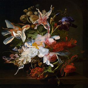 Nature morte des fleurs sur Jacco Hinke