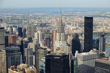 View over Manhattan New York with Chrysler Building by Merijn van der Vliet