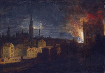 Der Brand des Antwerpener Rathauses im Jahr 1576, Daniel van Heil